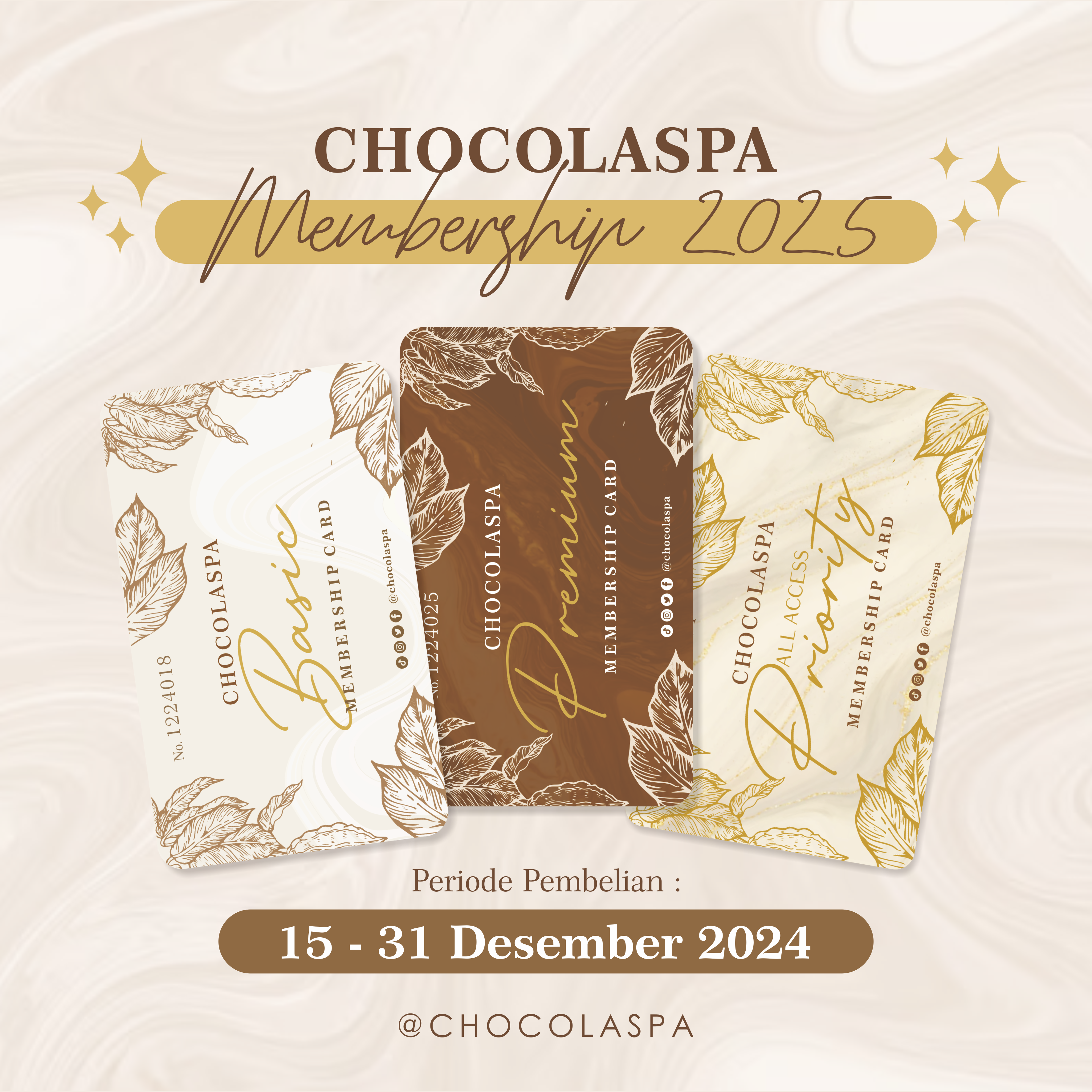 Flyer promo registrasi membership chocolaspa 2024